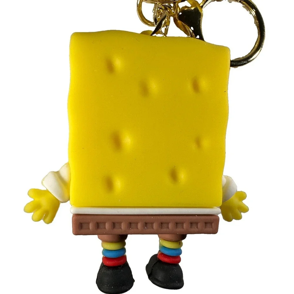 SpongeBob SquarePants 3D Keychain silicone bag charm with Wrist/backpack Strap